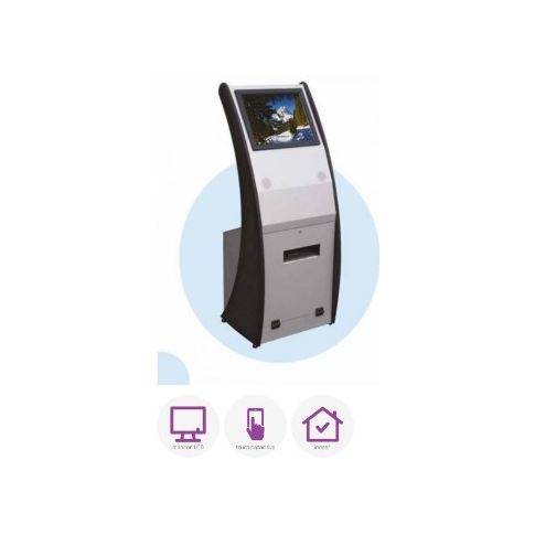 Totem multimediale smart kiosk con display touch 22"
