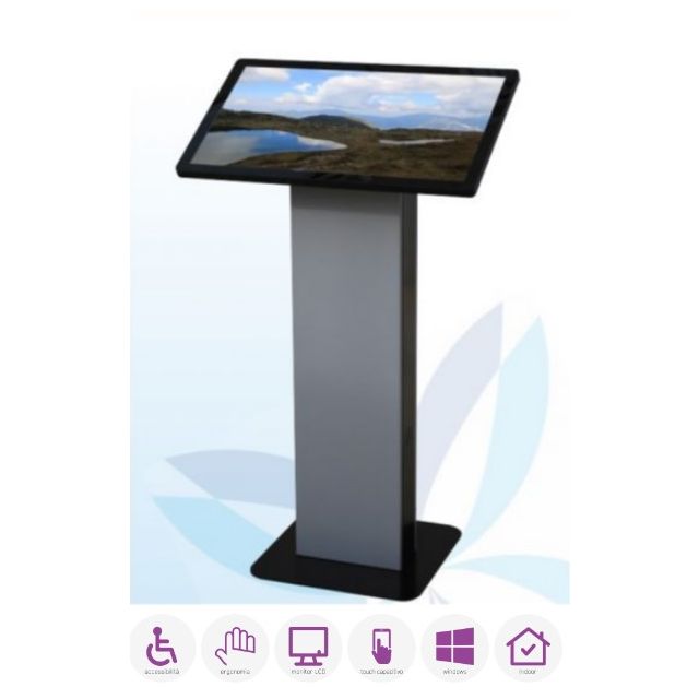 Totem multimediale smart kiosk con display touch 22"